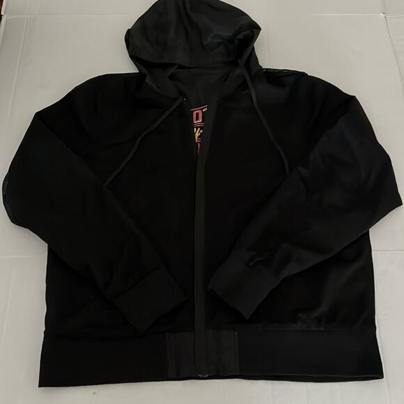 Harley Davidson Windbreaker Womens Size 2X Black Full Zip Pockets Hood Biker - Picture 14 of 16